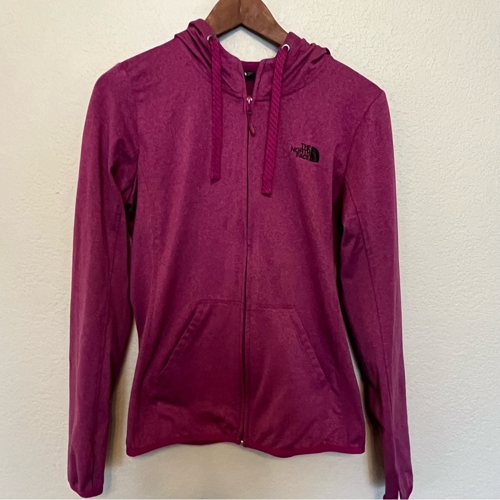 The North Face Fave Lite Full-Zip Magenta or Purple Hoodie Size Medium RN 61661 - Picture 2 of 12